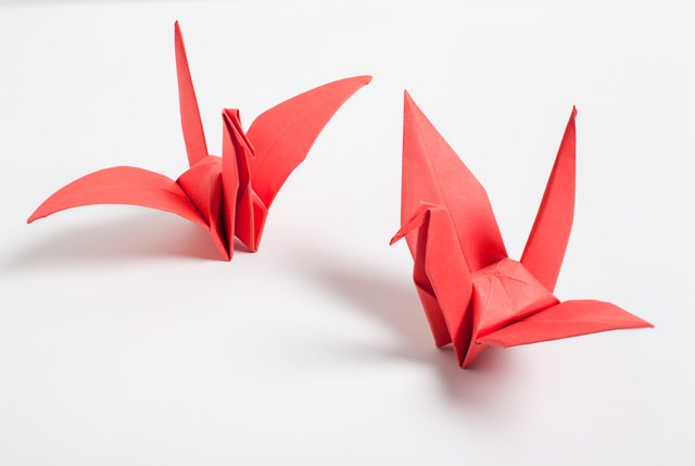 赤い折り鶴