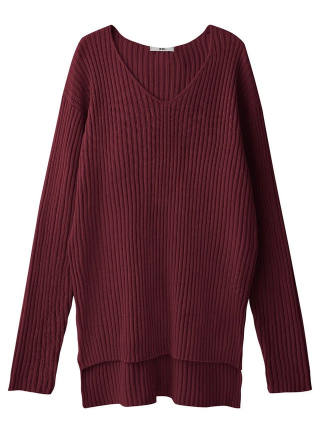 ゆるバックヘムニットワンピース